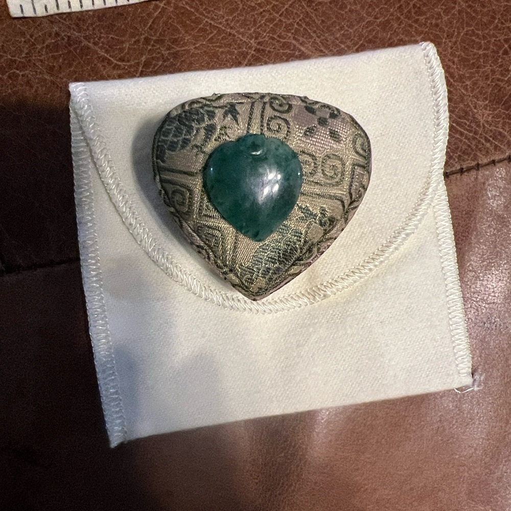 Jade heart pendant vintage from china